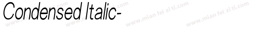 Condensed Italic字体转换
